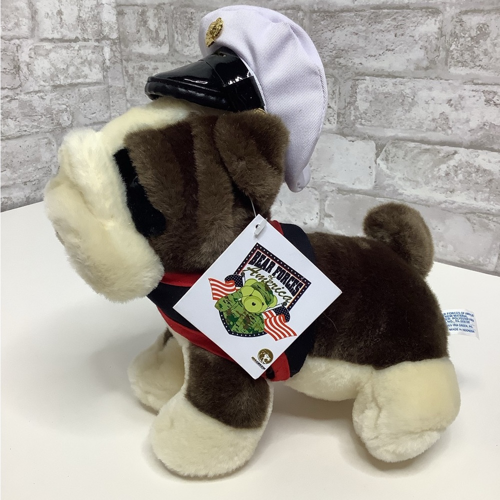 US Marine Corps Plush Bulldog Bear Forces of America 7.5" NWT Stuffed Animal HTF